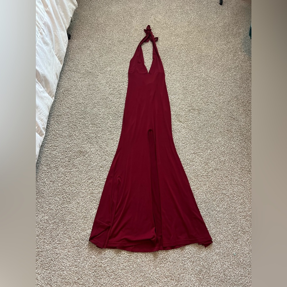 Formal Red Halter Dress